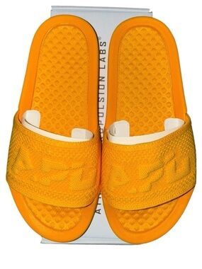 APL TechLoom Slide Women’s Size 7 Mango Orange Big Logo Recovery Sandals
